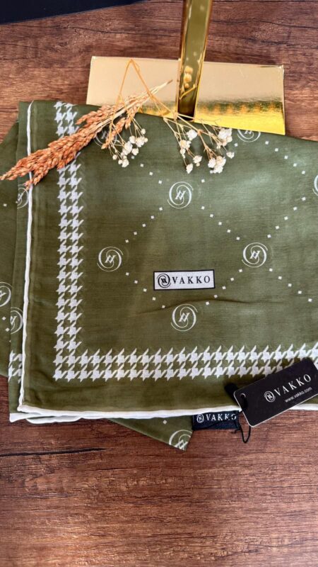 Vakko Nokta Desen Eşarp 87359 – Haki