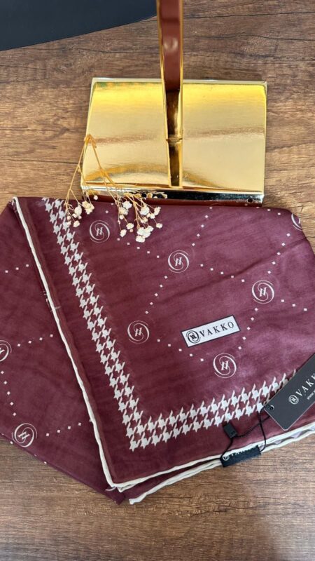 Vakko Nokta Desen Eşarp 87359 – Bordo
