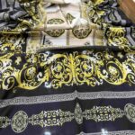 Versace vual ipek şal 43343 -Siyah