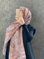 Etro Etnik Desen Pamuk Soft Şal 36631 - Turuncu