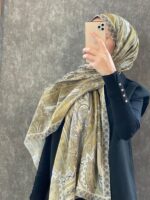 Etro Etnik Desen Pamuk Soft Şal 36631 - Yağ Yeşili