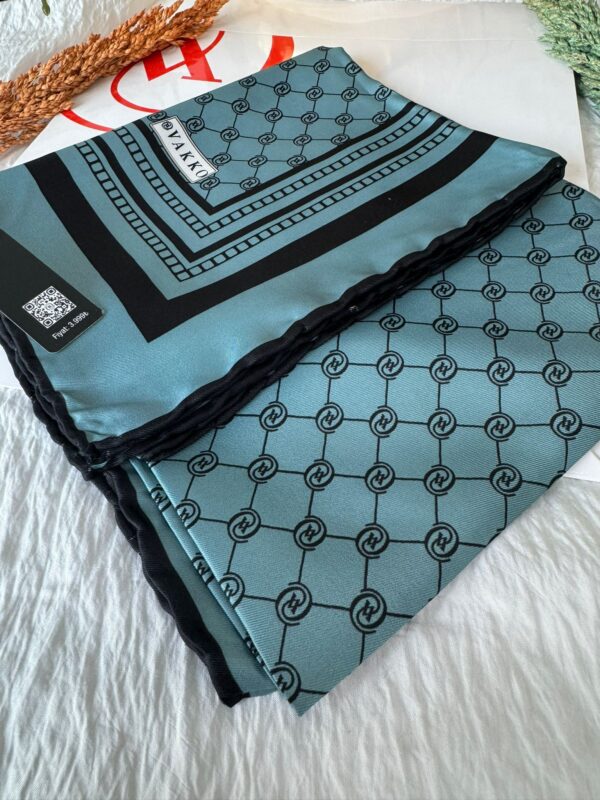 Vakko Desen Twill Eşarp – Mint Siyah