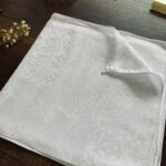 LV Desen Jakar Eşarp 48971 - Kırık Beyaz