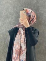 Etro Etnik Desen Pamuk Soft Şal 38630 - Sıcak Kahve