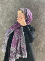 Etro Etnik Desen Pamuk Soft Şal 37631 - Mor