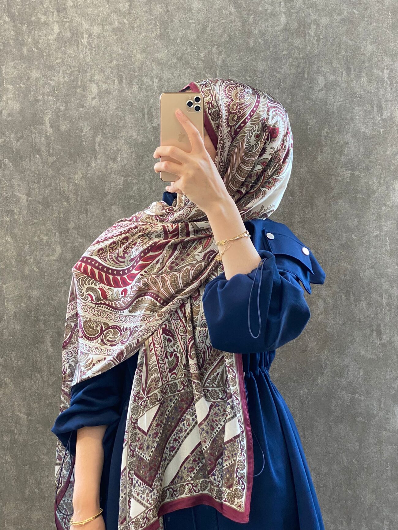 İTHAL ETRO DESEN NEW VUAL İPEK ŞAL 44344 -Mürdüm - Görsel 2