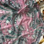 Etro Desen Pamuk Soft Eşarp -gri/pembe