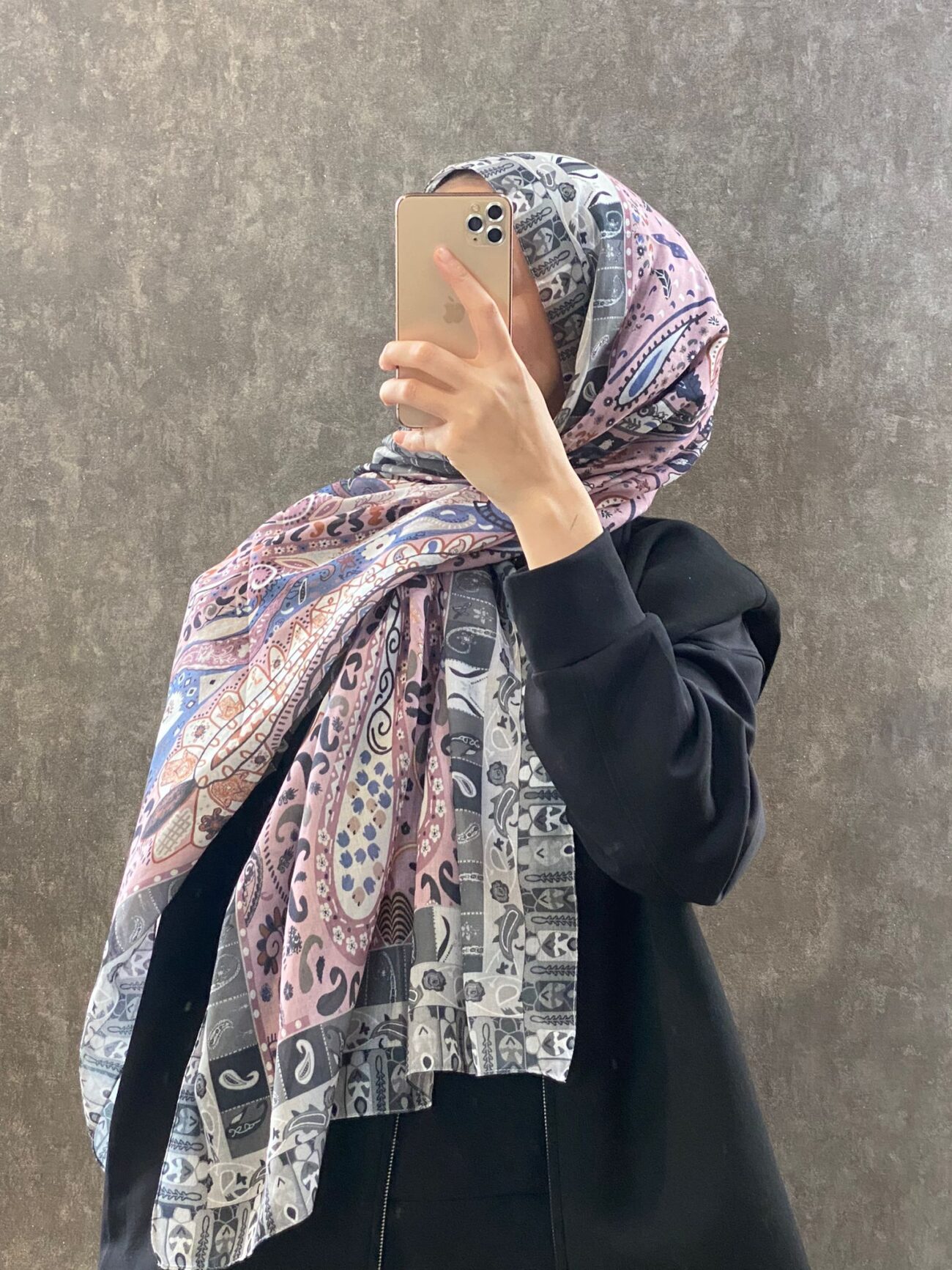 Etro Etnik Desen Pamuk Soft Şal -852085-pudra - Görsel 2