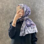 Etro Etnik Desen Pamuk Soft Şal -852085-lila/beyaz