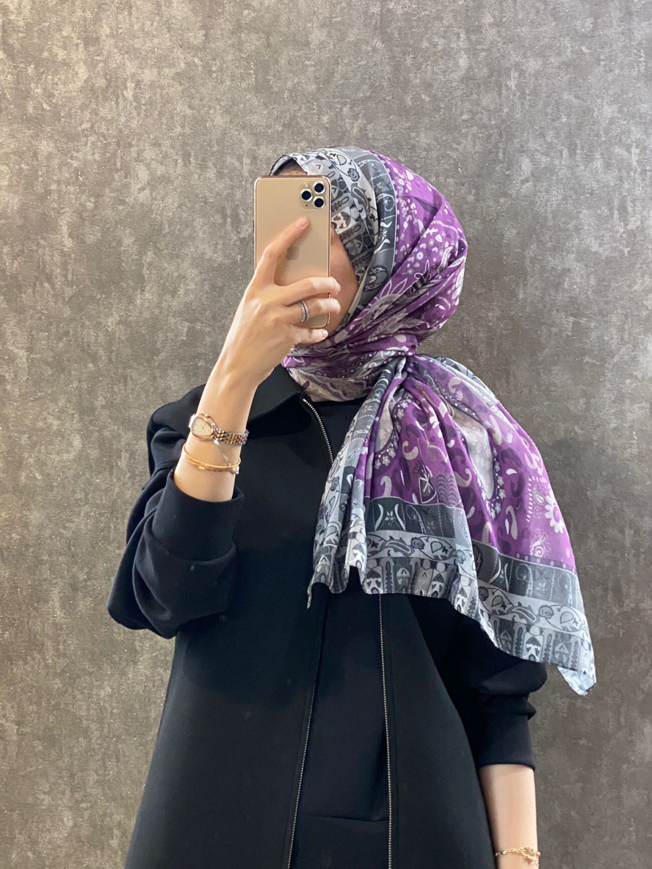 Etro Etnik Desen Pamuk Soft Şal -852085-leylak