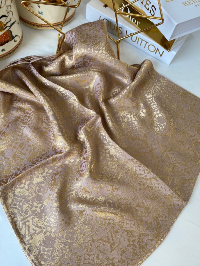 LV Desen Jakar Eşarp 48971 - Bej
