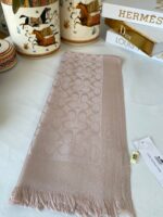 İthal Coach Çift Taraflı Pamuk Yün Şal 544381 - Bej