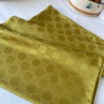 Vakko Desen Monogram İpeksi Şal 441044 - Yağ Yeşili