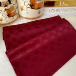 Vakko Desen Monogram İpeksi Şal 441044 - Bordo