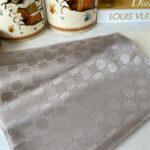 Vakko Desen Monogram İpeksi Şal 441044 - Latte
