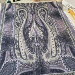 Etnik desen pamuk soft şal-321654  LİLA/KREM