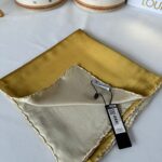 Vakko Çift Taraflı 12 mm %100 İpek Eşarp 10044 - Gold /Bej