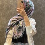 İthal Etro Yeni Sezon İthal Etnik Desen Vual İpek Şal 10041 - Pamuk Şekeri