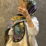 İthal Etro Yeni Sezon İthal Etnik Desen Vual İpek Şal 10041 - Güne Bakan