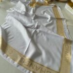 CHANEL YÜN İPEK ŞAL EŞARP  10446 - Beyaz