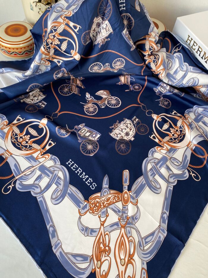 Hermes Twill Eşarp 10046 - Lacivert
