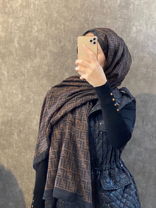 Fendi Pamuk İpek Şal 44109 – Siyah