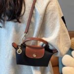Longchamp Mini Çanta 69441 - Siyah/Kahve