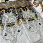 Etnik Desen Pamuk İpek Şal - cappucino kahve