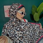 Oxygen Leopar Desenli Twill İpek Şal