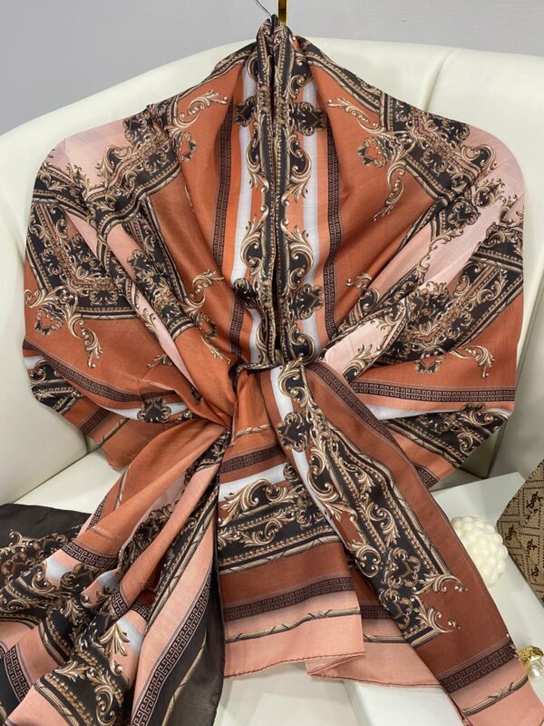 Etnik Desen Pamuk Soft Şal 83924 – somon