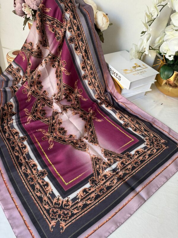 Etnik Desen Pamuk Soft Şal 83924 – mürdüm-eflatun