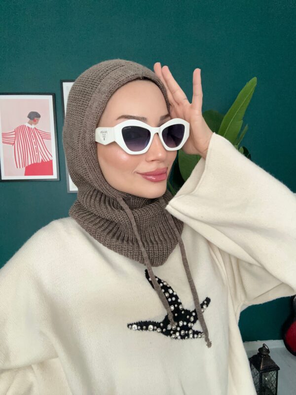 Triko Başlık Balaclava 25801 – Latte