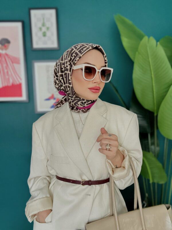 F Desen % 100 Kaşmir Eşarp – Magenta