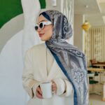 Etro Pamuk İpek Şal -987654 LACİVERT/GRİ