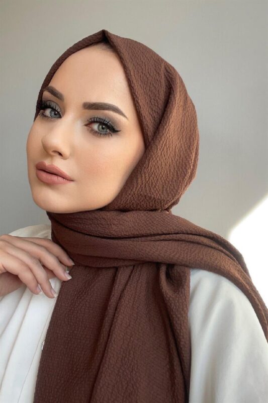 Pamuk Naturel Şal 49971 – Kahve