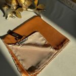 Vakko Çift Taraflı 12 mm %100 İpek Eşarp 10044 - Camel/Bej
