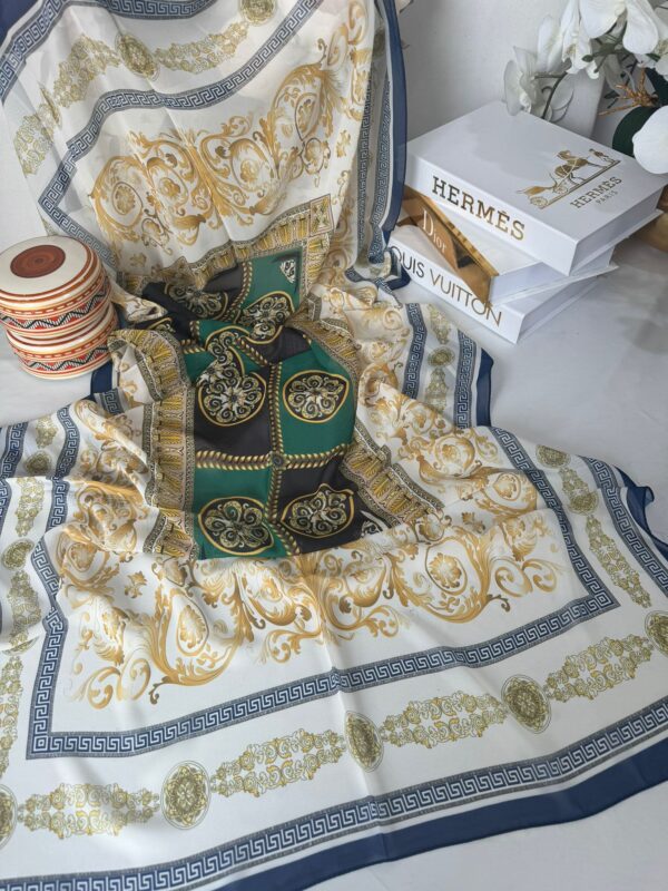 Versace Vual İpek Şal 100500 – Lacivert