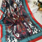 Etnik Desen Pamuk Soft Şal 83925 - Turuncu