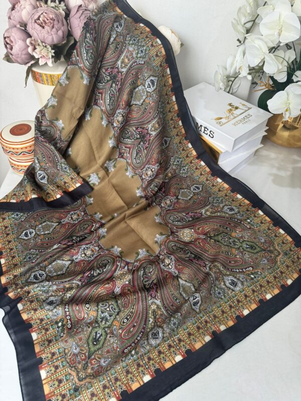Etnik Desen Pamuk Soft Şal 83926 – Kına Yeşili