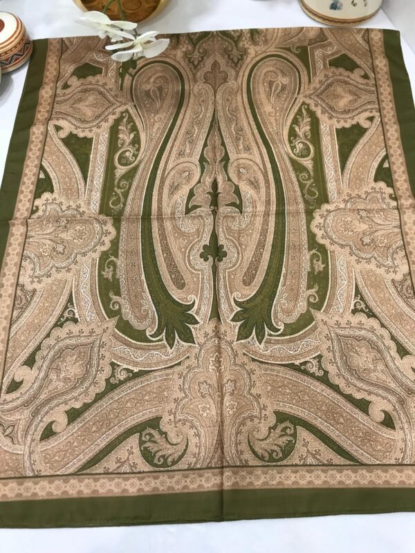 Etro Pamuk İpek Şal -987654 YEşil gold