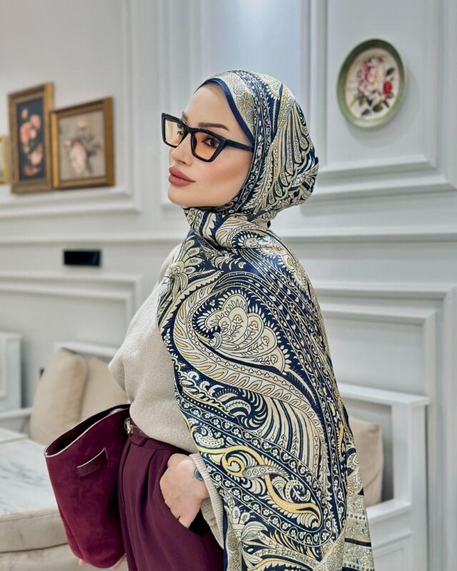 İTHAL ETRO DESEN NEW VUAL İPEK ŞAL 44344 – Lacivert