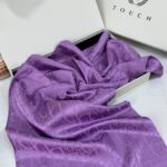 Dior Desen Pamuk İpeksi Jakar Şal 88731 - Eflatun