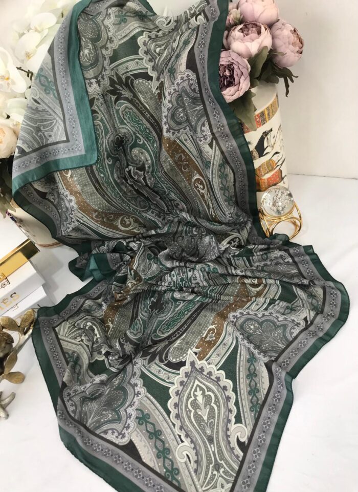 Etro Pamuk İpek Şal -987654 Yeşil