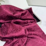 Coach İthal Pamuk Jakar İpek Şal 23141 - Bordo