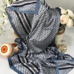 Burberry Çift Taraflı Vual İpek Şal -antrasit