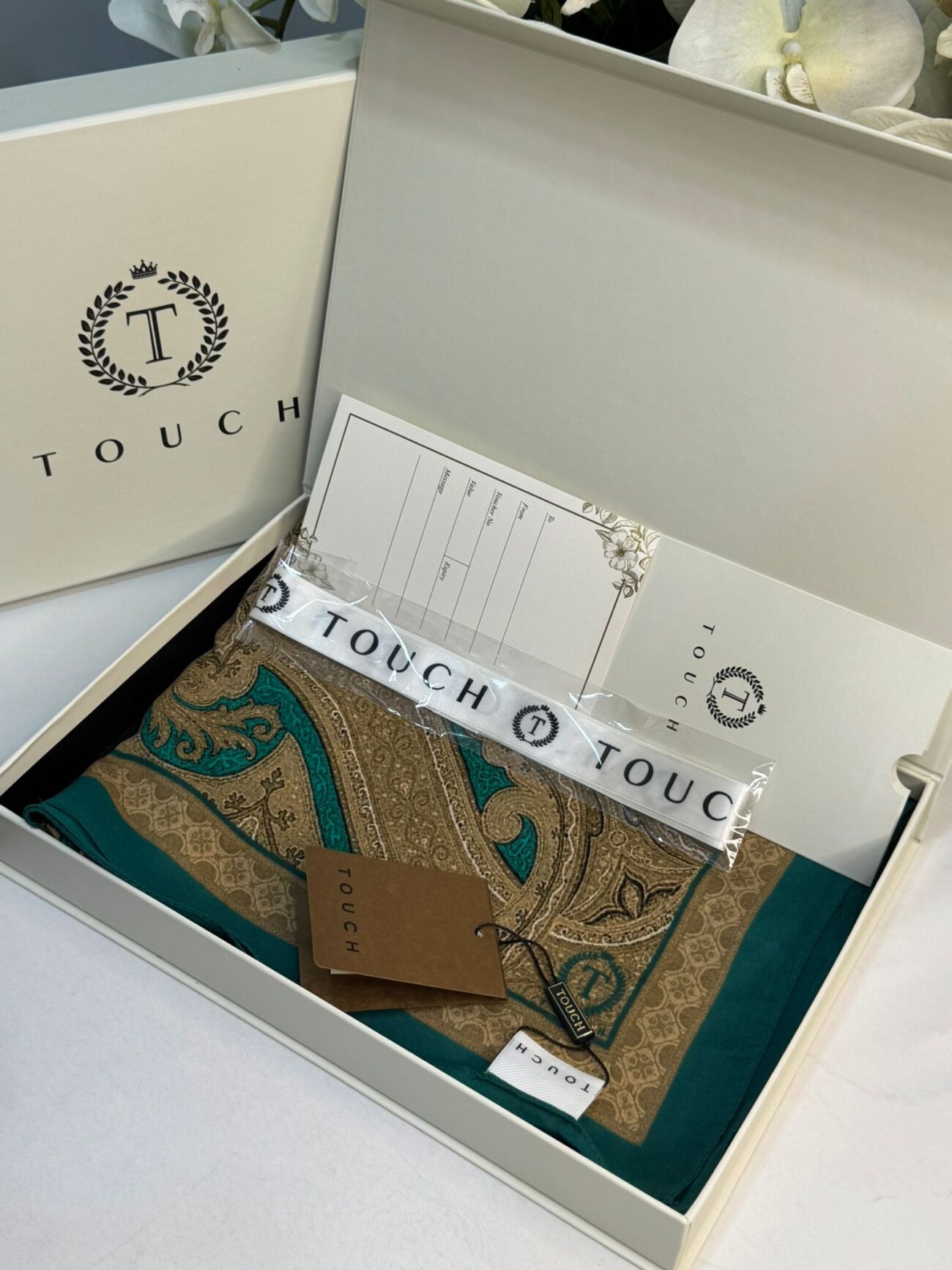 Touch İthal Pamuk İpek Şal 63454 - Zümrüt - Görsel 2