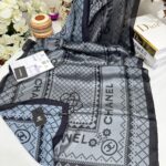 Chanel Çift Taraflı İthal Vual İpel Şal 85651 - Füme