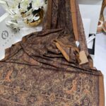 Touch İthal Etnik Desen Pamuk İpek Şal 63456 - Camel