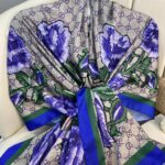 Gucci Twill İpek Şal - Saks