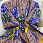 Gucci Twill İpek Şal - Vizon
